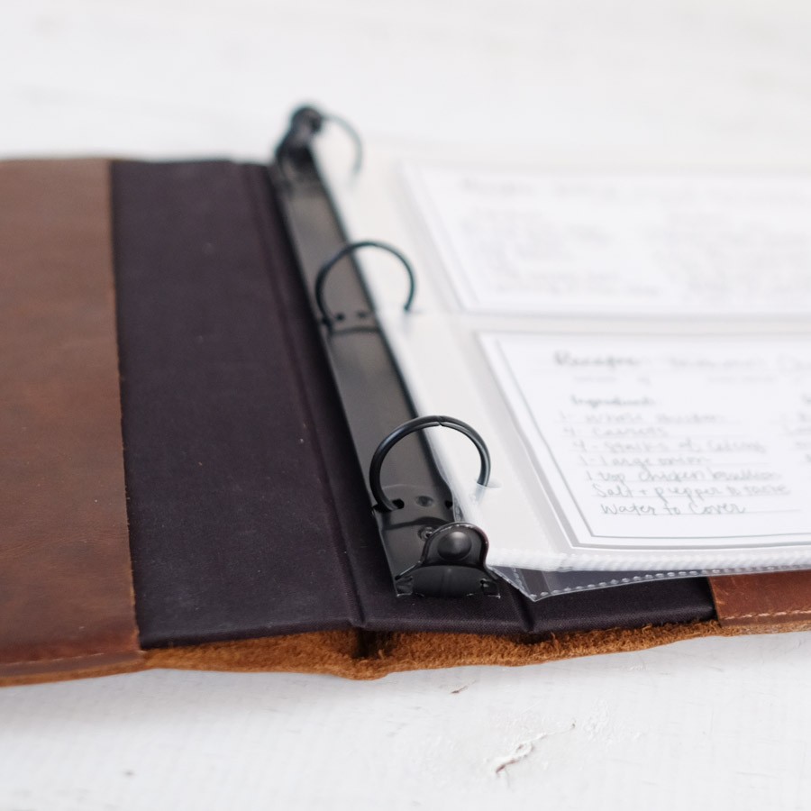 Leather Recipe Binder By Blue Sky Papers