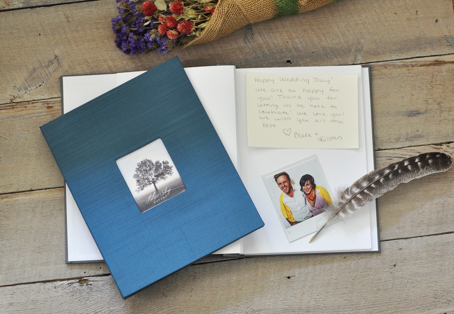 Personalised Guest Book Condolence Indigo Rose Message Remembrance Book 2 Sizes 