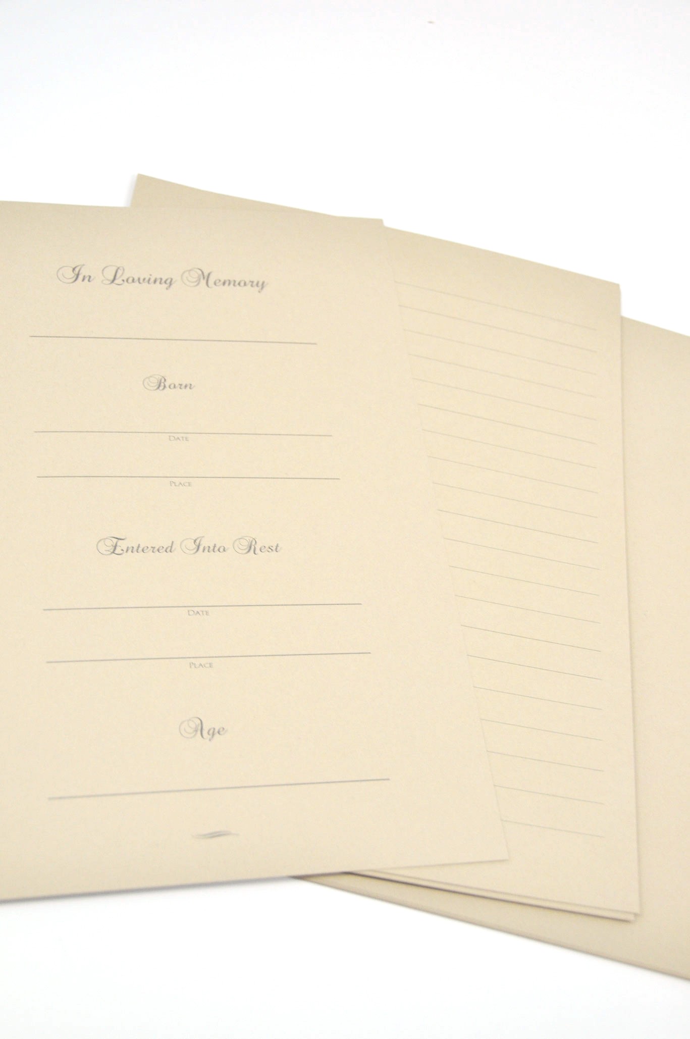 10 Extra sheets to your Guest Book