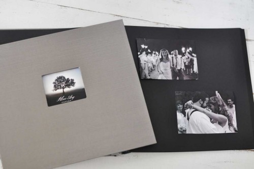 12 x 12 Black Page Photo Albums with optional photo frame on cover 