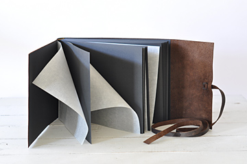 The Leather Rustic Photo Album with Black Pages
