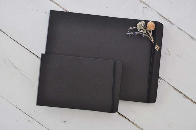 Pocket and Large Moleskine Black Page Albums by Blue Sky Papers