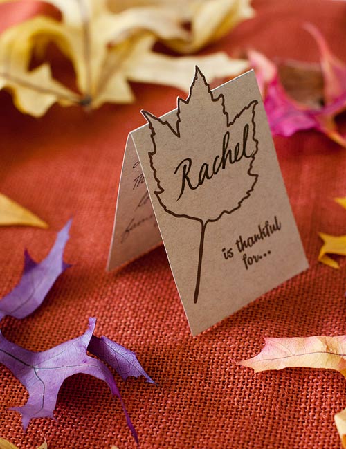 Vertical Thanksgiving Place Card - Free Printable for Fall