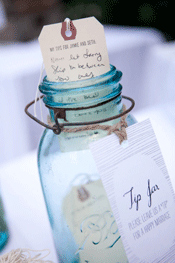 Tip Jar for the wedding guest book table