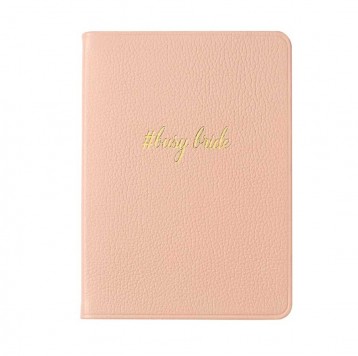 Leather Bride's Notes Journal- Blush Calfskin- from Blue Sky Papers