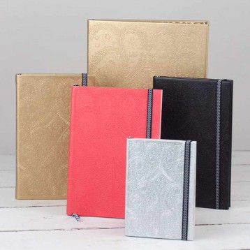 Christian Lacroix Notebook - available in a variety of sizes in gold, black, red, and silver