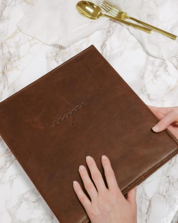 Leather Recipe Binder - by Blue Sky Papers