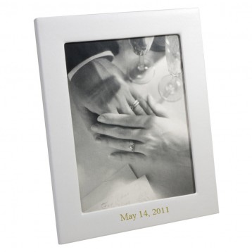 Leather Photo Frame - Personalized Wedding Photo Frame - from Blue Sky Papers