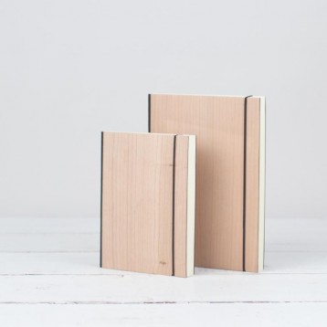 Natural Wood Journal Notebook - 2 sizes, with natural purist wood cover - from Blue Sky Papers