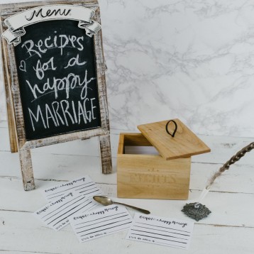 Recipe for Marriage Box - a unique guest book idea - from Blue Sky Papers