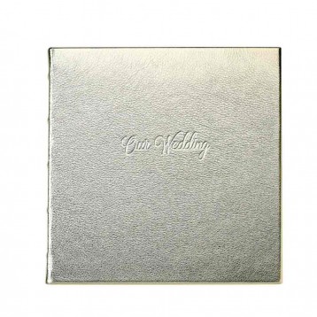 Wedding Journal Keepsake Guestbook - White Gold Metallic- from Blue Sky Papers