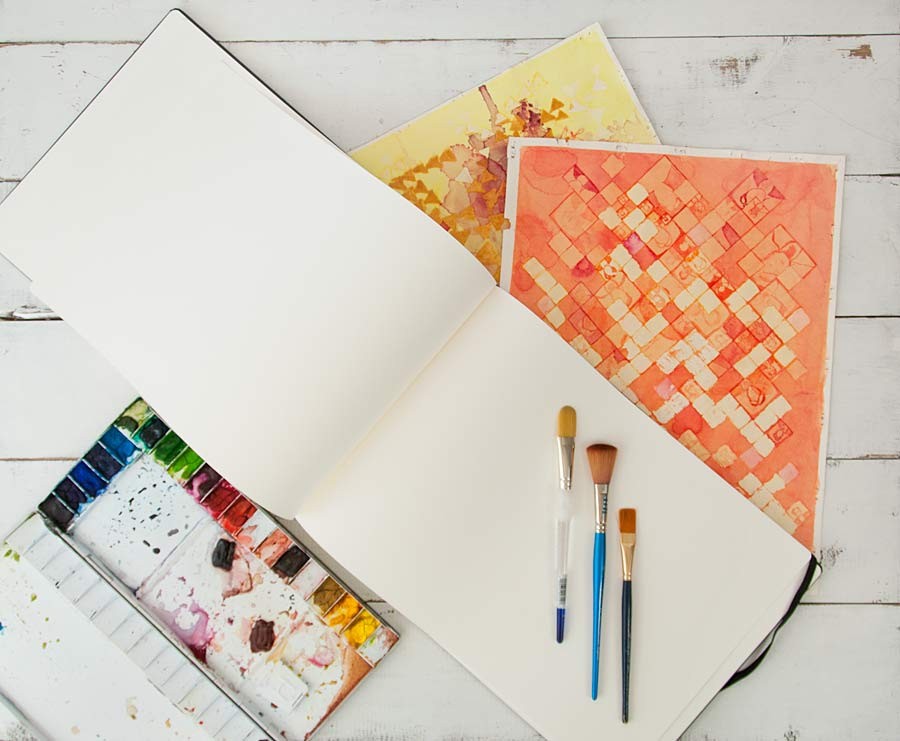 Promotional Moleskine coloring kit - sketchbook and watercolor