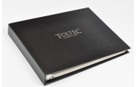 Custom Corporate Guest Book- Horizontal 3-ring style with custom logo in Silver- by Blue Sky Papers