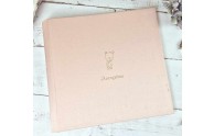 Personalized Baby Book - Blush Silk with Elephant - by Blue Sky Papers