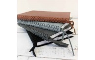 Braided Leather Spine Journal - unique design - by Blue Sky Papers