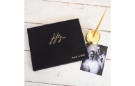 Fifty Years Guest Book - Onyx Satin with Gold - by Blue Sky Papers