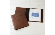 Natural Leather Binder - holds your presentation material, work, art, recipes, you name it! - from Blue Sky Papers