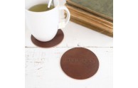 Natural Leather Coasters - Emboss with your logo - by Blue Sky Papers
