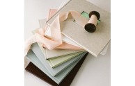Unlined Guest Books - Natural Linen on top with photo frame - Blue Sky Papers