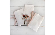 Handmade Paper Vow Books- The Full Set in White with Rose- by Blue Sky Papers