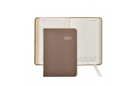 Leather Day Planner 2021 - Taupe Goat Leather - by Blue Sky Papers