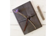 Leather Rustic Sketchbook in Rustic Brown leather - by Blue Sky Papers