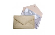 Leather Photo Wallet - Metallic Gold and Silver Leather- from Blue Sky Papers