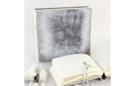 Velvet Wedding Photo Album - Gray velvet, 12x12 inches - by Blue Sky Papers