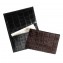 Bi-fold Traditional Leather Card Holder - Black & Brown Croco Leather - from Blue Sky Papers