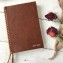 Braided Leather Spine Journal - personalized journal in saddle - by Blue Sky Papers