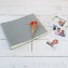 Soft Leather Photo Album from Blue Sky Papers - Slate nubuck, 9x12 horizontal paper page album