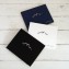 Cabin Guest Book - Black leather, White leather, and Navy satin - by Blue Sky Papers