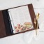 Leather Recipe Binder - Can hold full-page recipes in the 8.5x11 sleeves - by Blue Sky Papers