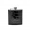Personalized Leather Flask - Black Crocodile Leather - from Blue Sky Papers