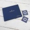 House Guest Book - Navy linen with Rose Gold - by Blue Sky Papers