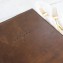 Leather Recipe Binder - Cover is Blind embossed with 'recipes' - by Blue Sky Papers