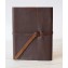 Leather Rustic Sketchbook in rustic brown leather - blind embossed- by Blue Sky Papers