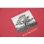 Life Celebration Memorial Book - Red linen, photo frame is 3x3.5 inches- by Blue Sky Papers