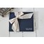 Silk Dupioni Bow Custom Book- Navy linen & Cameo- by Blue Sky Papers
