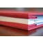 Post-bound Guest Book - Exposed spine, shown in Red linen - by Blue Sky Papers