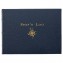 Leather Ships Log Book - Navy Traditional Leather front view - from Blue Sky Papers