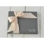 Silk Dupioni Bow Custom Book - Slate Gray linen & Blossom- by Blue Sky Papers