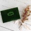 Velvet Guest Book - Emerald with a Floral Frame emblem - from Blue Sky Papers