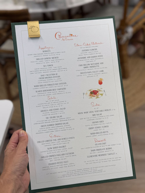 Clementine Restaurant Menu Holders Clementine Restaurant Menu Holders