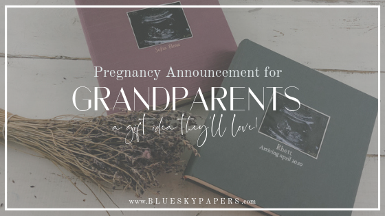pregnancy announcements for grandparents blue sky papers