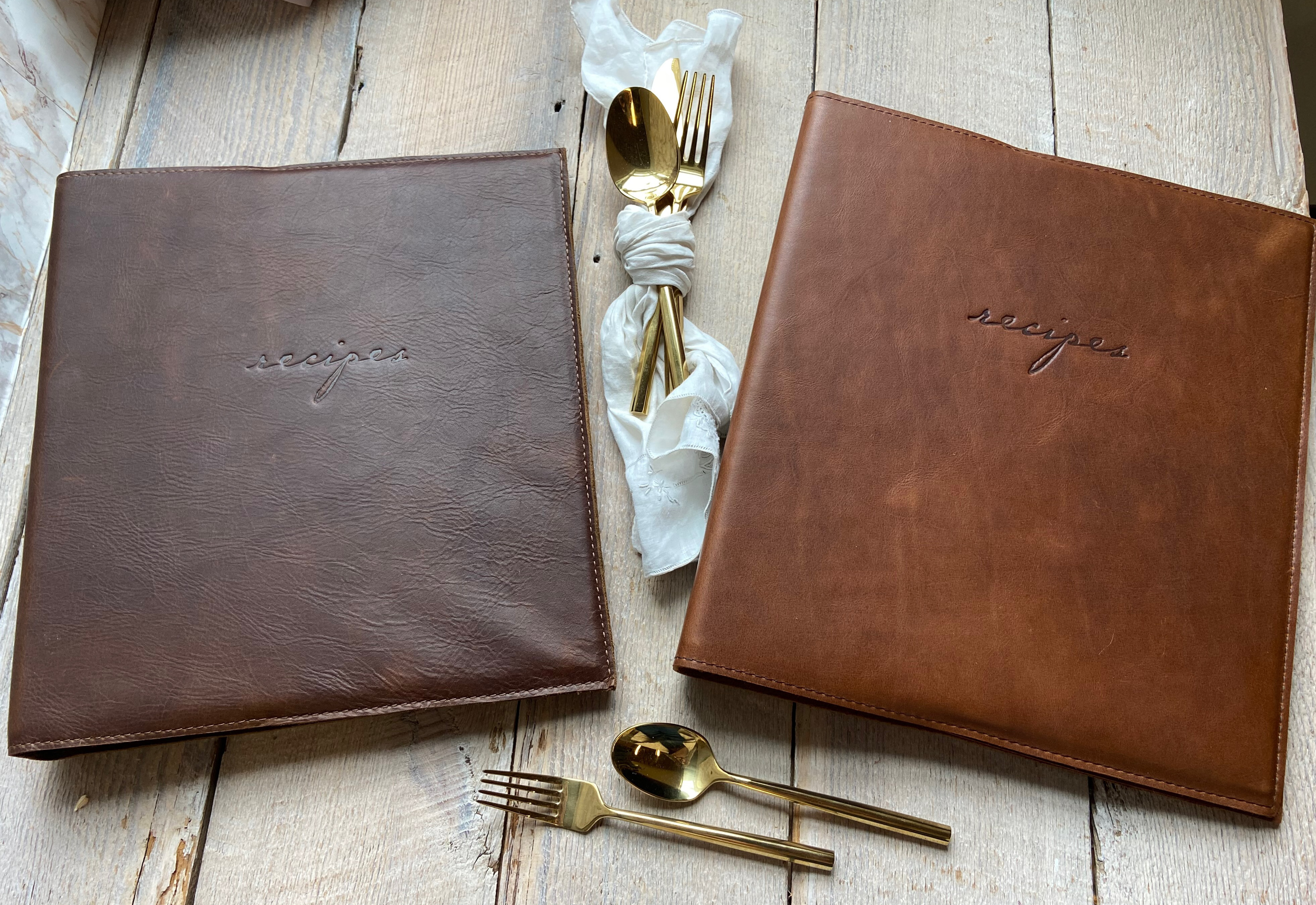 Leather Recipe Binder - Blue Sky Papers