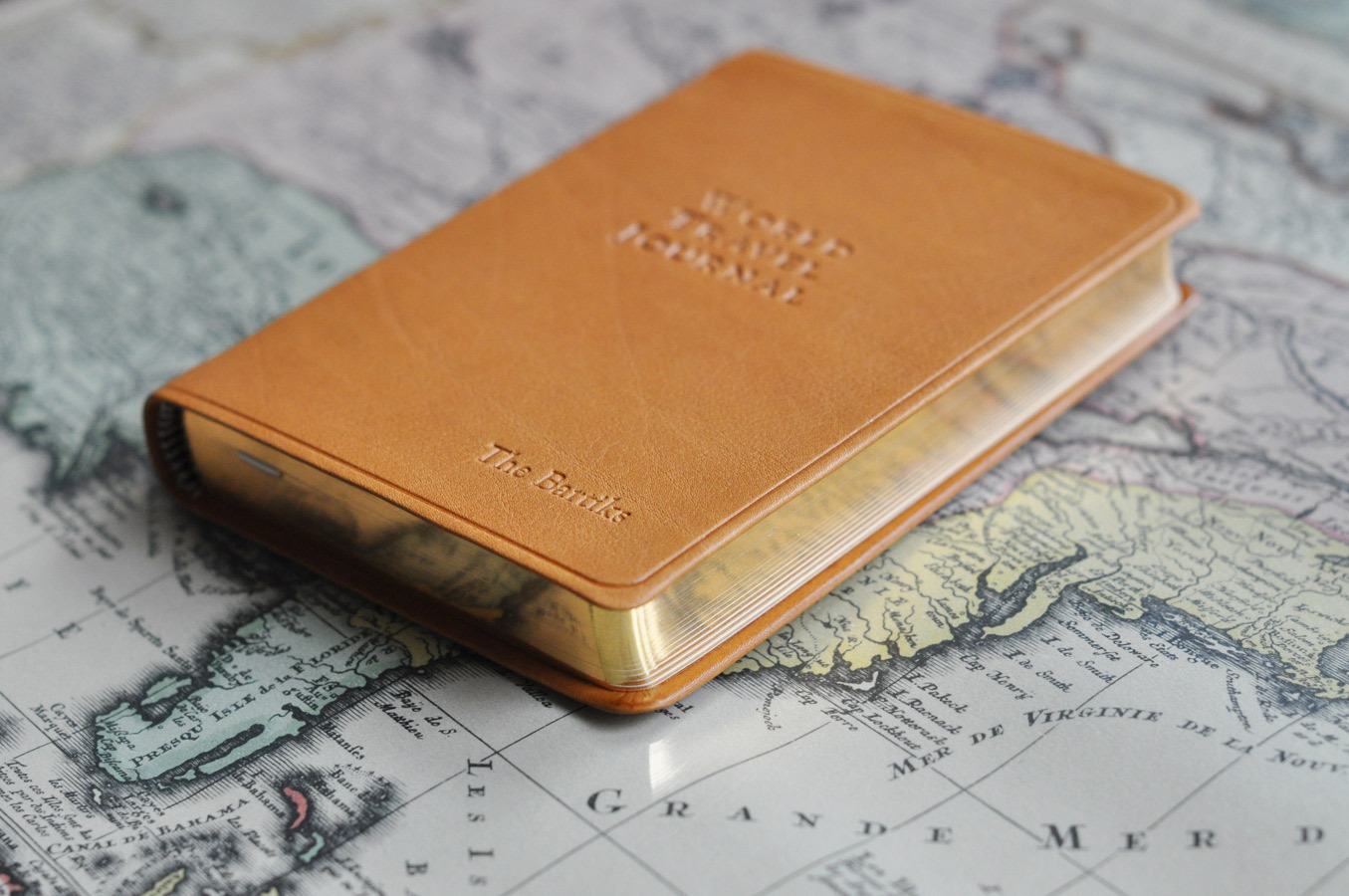 Leather Travel Atlas - Blue Sky Papers